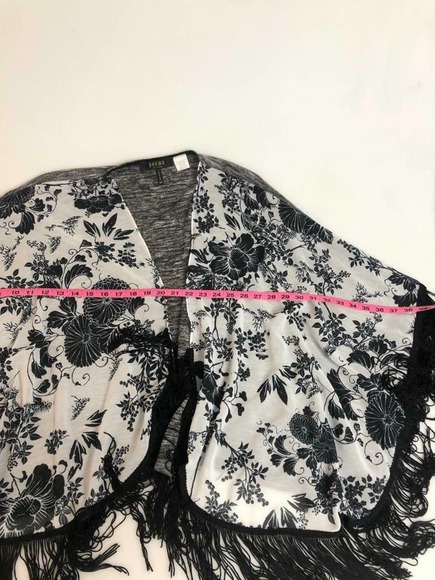 Poeme by Citron Floral Open Front Kimono Top M - Picture 4 of 6